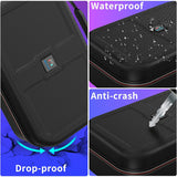 Mooroer Steam Deck Case - Large Hard Shell Storage Case for Nintendo DS Console & Accessories, Anti-Scratch & Waterproof, Double Zipper & Reinforced Handle(Steam Deck 2022 Compatible)