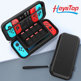 HEYSTOP Switch Case Compatible with Nintendo Switch, 12 in 1 Accessories kit with Carrying Case, Dockable Protective Case, HD Screen Protector and 6pcs Thumb Grips Caps