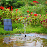 AISITIN 2.5W Solar Fountain Pump,with 6Nozzles and 4ft Water Pipe,Solar Powered Pump for Bird Bath,Pond,Garden and Other Places
