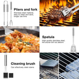 AISITIN 37Pcs Grill Accessories BBQ Grill Tools Set, Stainless Steel BBQ Grill Utensils Set, Barbecue Gift Set for Men and Womem