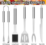 AISITIN 37Pcs Grill Accessories BBQ Grill Tools Set, Stainless Steel BBQ Grill Utensils Set, Barbecue Gift Set for Men and Womem