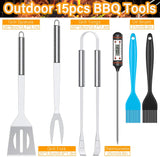 AISITIN BBQ Grill Accessories with Insulated Cooler Bag Stainless Steel Grill Utensils Set BBQ Grilling Accessories BBQ Tool Set