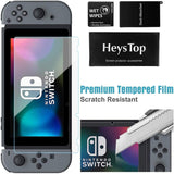 HEYSTOP Switch Carrying Bag for Nintendo Switch Case with  9 in 1 Nintendo Switch Accessories Kit and 6 Pcs Thumb Grip
