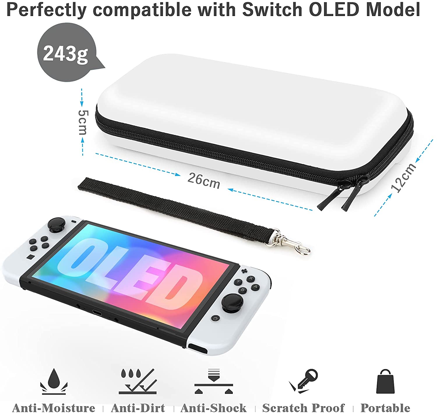 HEYSTOP Étui pour Nintendo Switch et Switch OLED, Protection