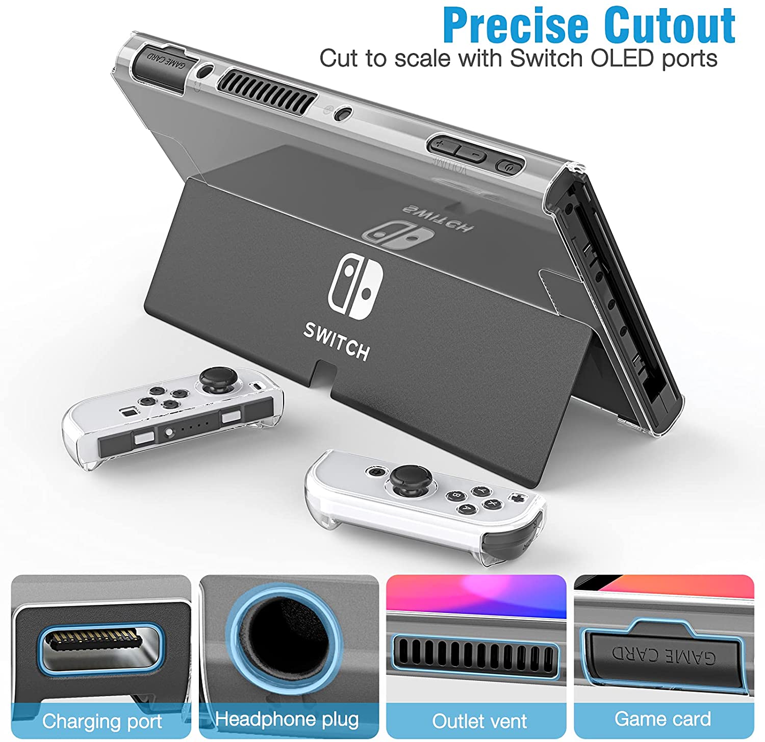 HSTOP Accessoires Étui pour Nintendo Switch OLED, 27 en 1 Pochette