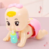 Mini Baby Crawl Toys Cute Toddle Puzzle Electric Music Crawl Girls Boys Guide Crawl Learn Early Education Baby Toys 0-12Months