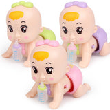 Mini Baby Crawl Toys Cute Toddle Puzzle Electric Music Crawl Girls Boys Guide Crawl Learn Early Education Baby Toys 0-12Months