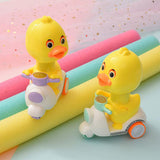 Push-Type Cartoon Little Yellow Duck Motorcycle Child Toy Car Boy
