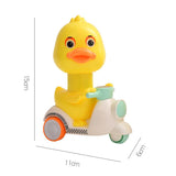 Push-Type Cartoon Little Yellow Duck Motorcycle Child Toy Car Boy